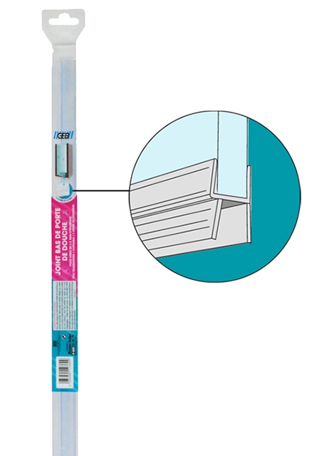 JOINT BAS DE PORTE DE DOUCHE ETUI TUBE BAGUETTE 1METRE DIM