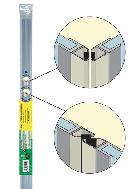 JOINT DE PORTE DE DOUCHE AIMANTE 2 X 2 M
