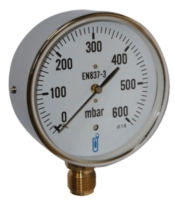 MANOMÈTRE GAZ RADIAL Ø 50MM - 10 X 100 MÂLE