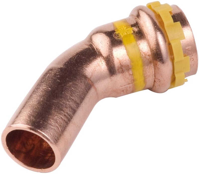 COUDE CUIVRE GAZ A SERTIR 16MM 45° MF SPG5040V