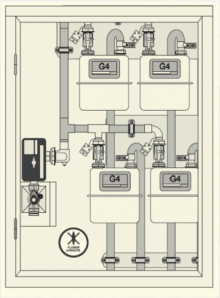 PLAC 4 CPT G4 VERT SS SOCLE - 21MB PE20 CU22 950X700X220