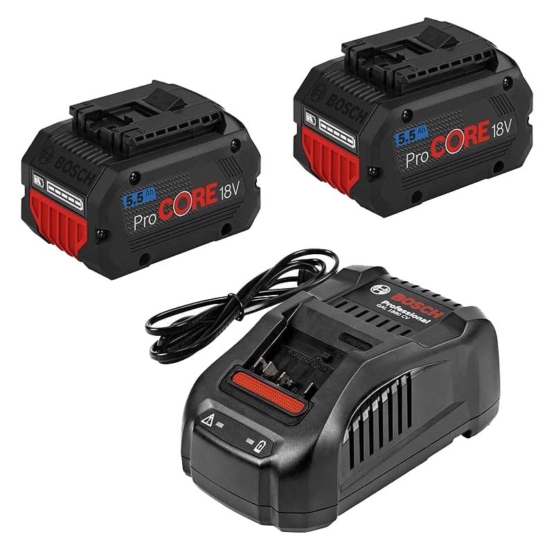 PACK DE 2 BATTERIES 18V 5.5AH PROCORE+ CHARGEUR GAL18V40