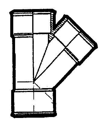 CULOTTE PVC EVACUATION Ø32MM 45° F/F/F BF144 NICOLL
