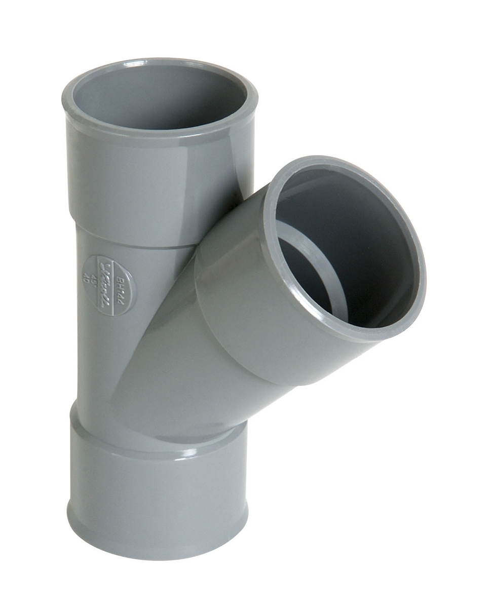 CULOTTE PVC EVAC. Ø40MM 45° F/F/F BH144 NICOLL