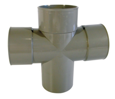 TE DBLE DANS LE PLAN PVC EVAC Ø100 87° M/F/F RT18 NICO