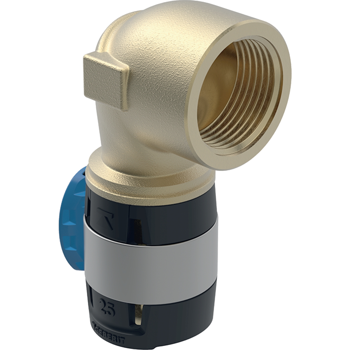 COUDE RACCORD 90° GEBERIT FLOWFIT AVEC FILETAGE FEMELLE D=16MM, RP=1/2''