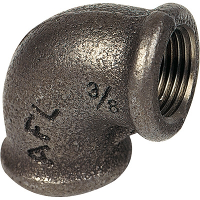 COUDE FONTE MALLÉABLE 90° FF 90 NOIR