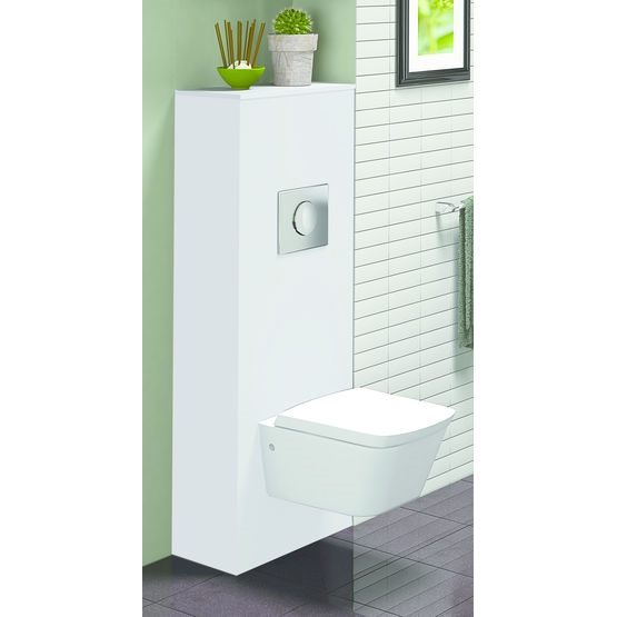 MEUBLE HABILLAGE BÂTI-SUPPORT MÉLAMINÉ BLANC BRILLANT