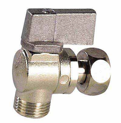 VANNE À SPHÈRE 3/8 NICKELÉE