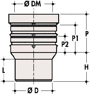 MANCHON DROIT DE WC Ø100MM 1QW33
