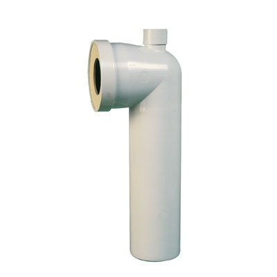 PIPE WC LONGUE 90° Ø 93MM MÂLE À PIQUAGE Ø 40MM FEMELLE