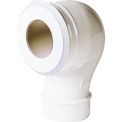 PIPE WC COURTE 90° Ø 100MM FEMELLE À SORTIE DÉCALÉE