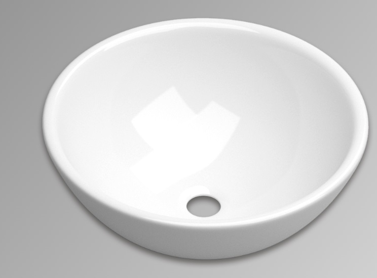 VASQUE A POSER OTTO CERAMIQUE BLANCHE D40 CM H16 CM