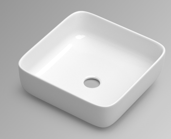 VASQUE A POSER SEI CERAMIQUE BLANCHE 39X14X39 CM