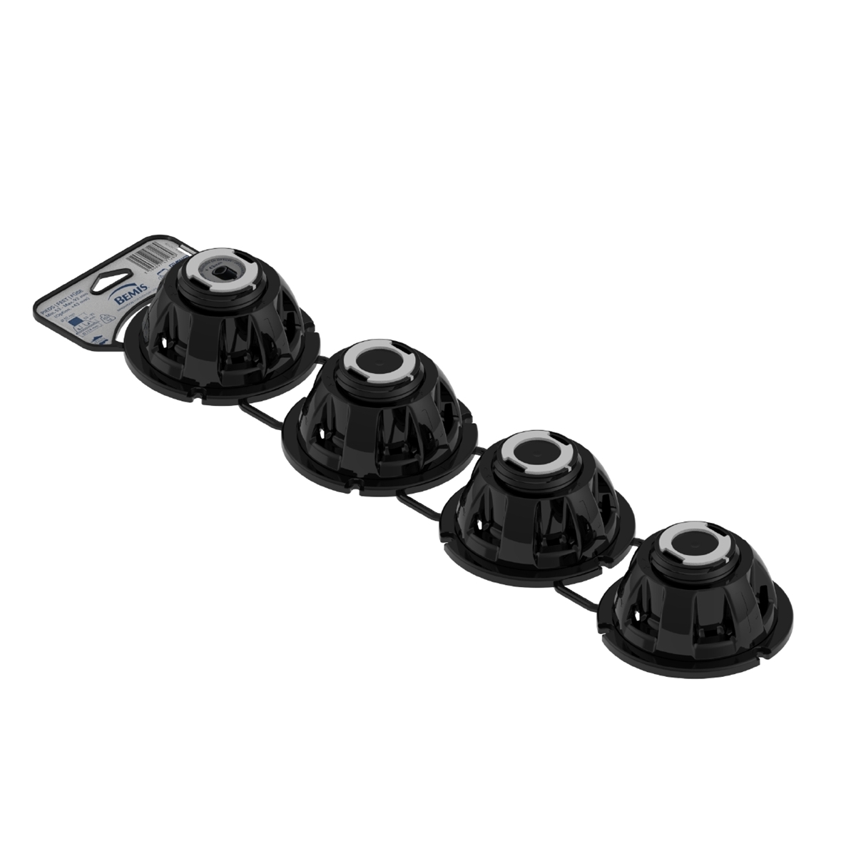 LOT DE 4 PIEDS EXTRA-PLATS PRO REGLABLES DE 53 MM A 92 MM