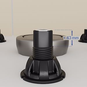 LOT DE 4 REHAUSSES COMPATIBLES AVEC LES PIEDS EXTRA-PLATS