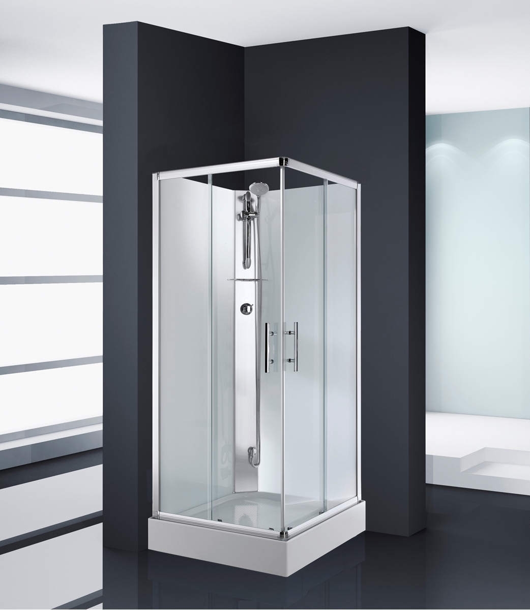 CABINE CARAT ENTRÉE D'ANGLE 2 PORTES COULISSANTES