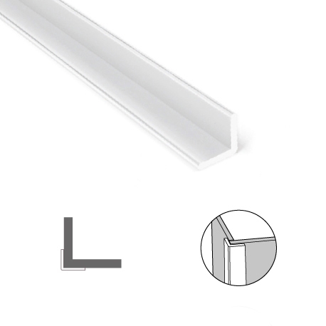 PROFILE DOMAO ANGLE SORTANT BLANC SATINE 2500MM