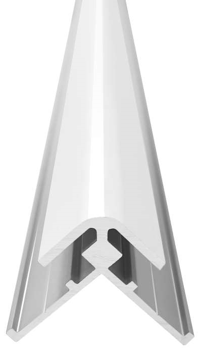 PROFILE D'ANGLE EXTERIEUR 90° POUR FINITION PANNEAUX VIPANEL H2.55M BLANC
