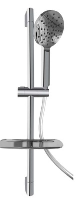 ENSEMBLE BARRE DOMAO 300 70CM Ø22MM,3JETSØ12CM AC,FLEX.1M75PVC,TABLETTE,CHROMÉ