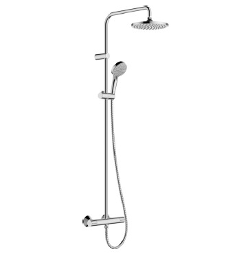 SHOWERPIPE 200 VERNIS BLEND 1JET ECOSMART AV. MITIGEUR THERMOSTAT DOUCHE CHROME