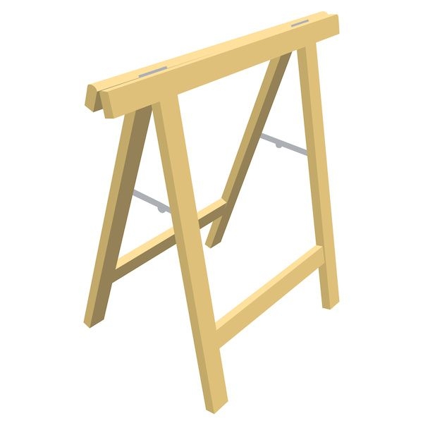 TRÉTEAU BOIS EXPERT LARG.800MM HAUT.770MM - 5KG