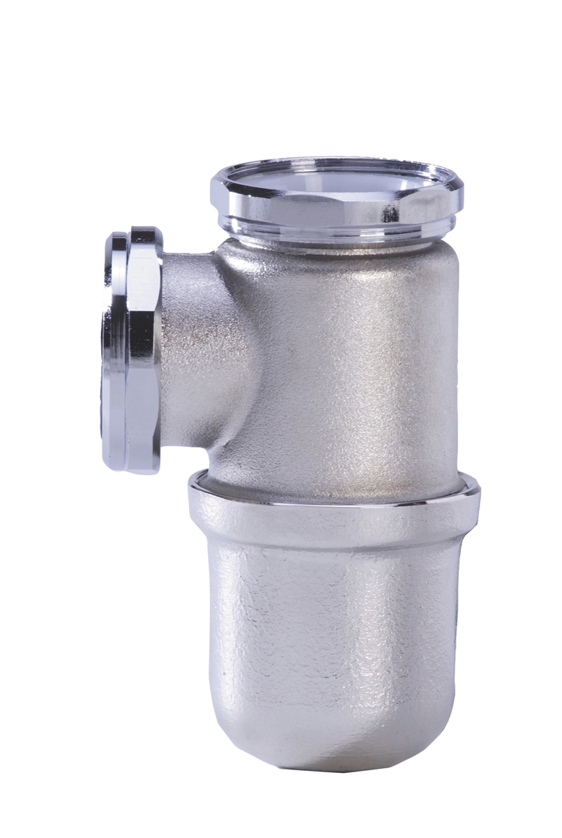 SIPHON LAVABO À ÉCROU 33X42 SORTIE Ø32MM NON RÉGLABLE CHROMÉ MAT