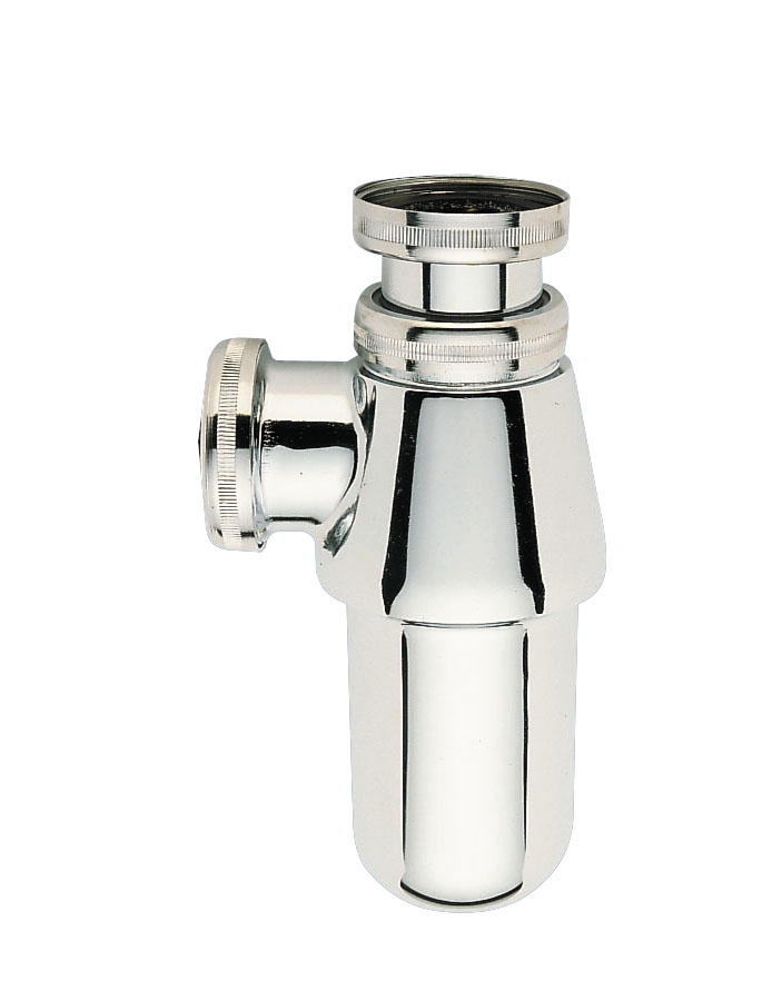 SIPHON LAVABO À ÉCROU 33X42 SORTIE Ø32MM RÉGLABLE CHROMÉ BRILLANT