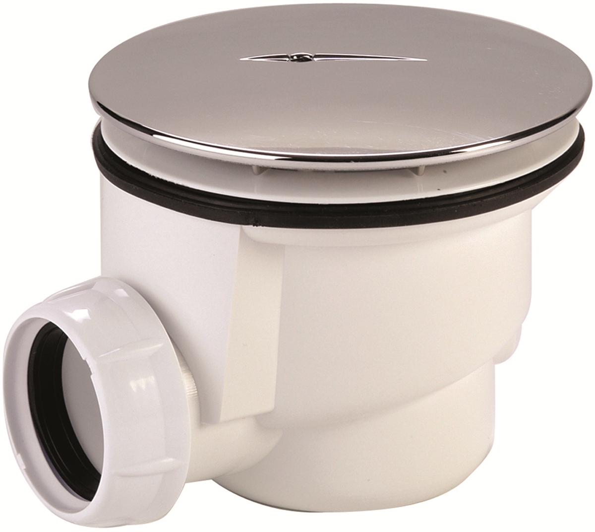 BONDE DOUCHE HORIZONTALE PVC CAPOT ABS Ø 90 690