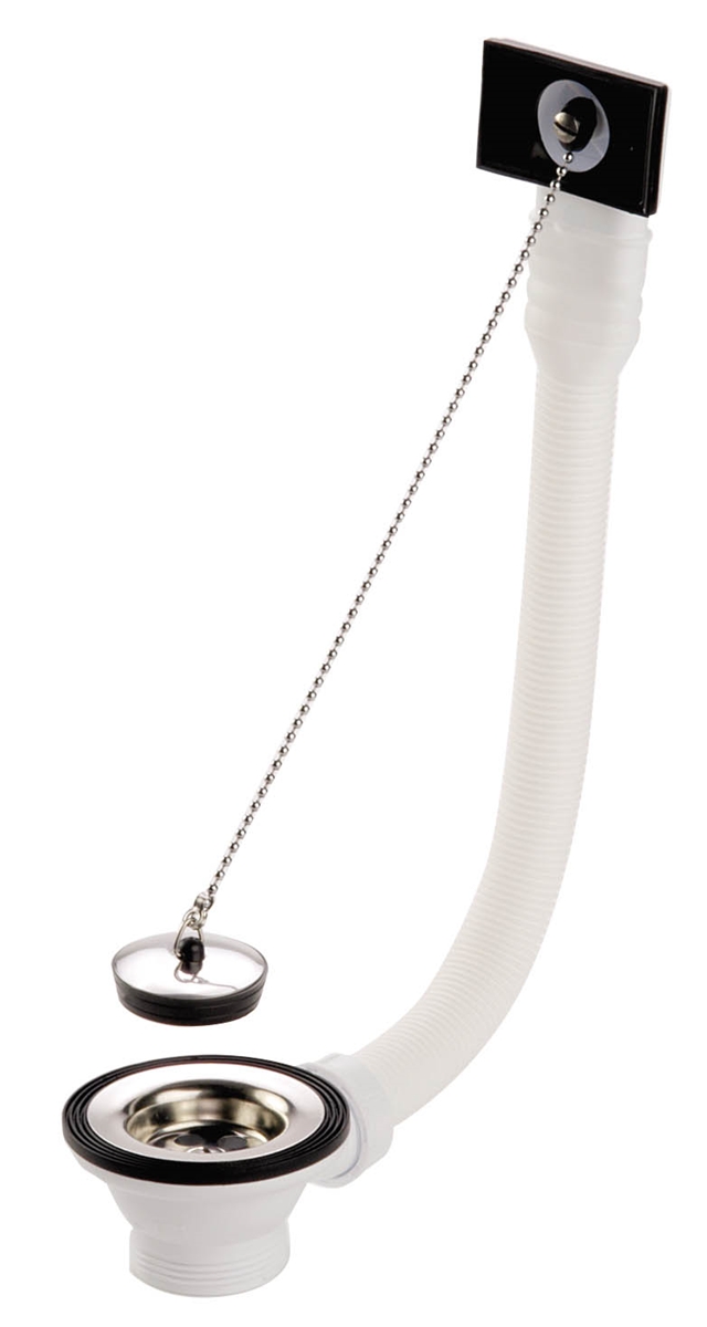 BONDE EVIER PVC Ø 70MM AVEC TROP PLEIN / EVIER INOX