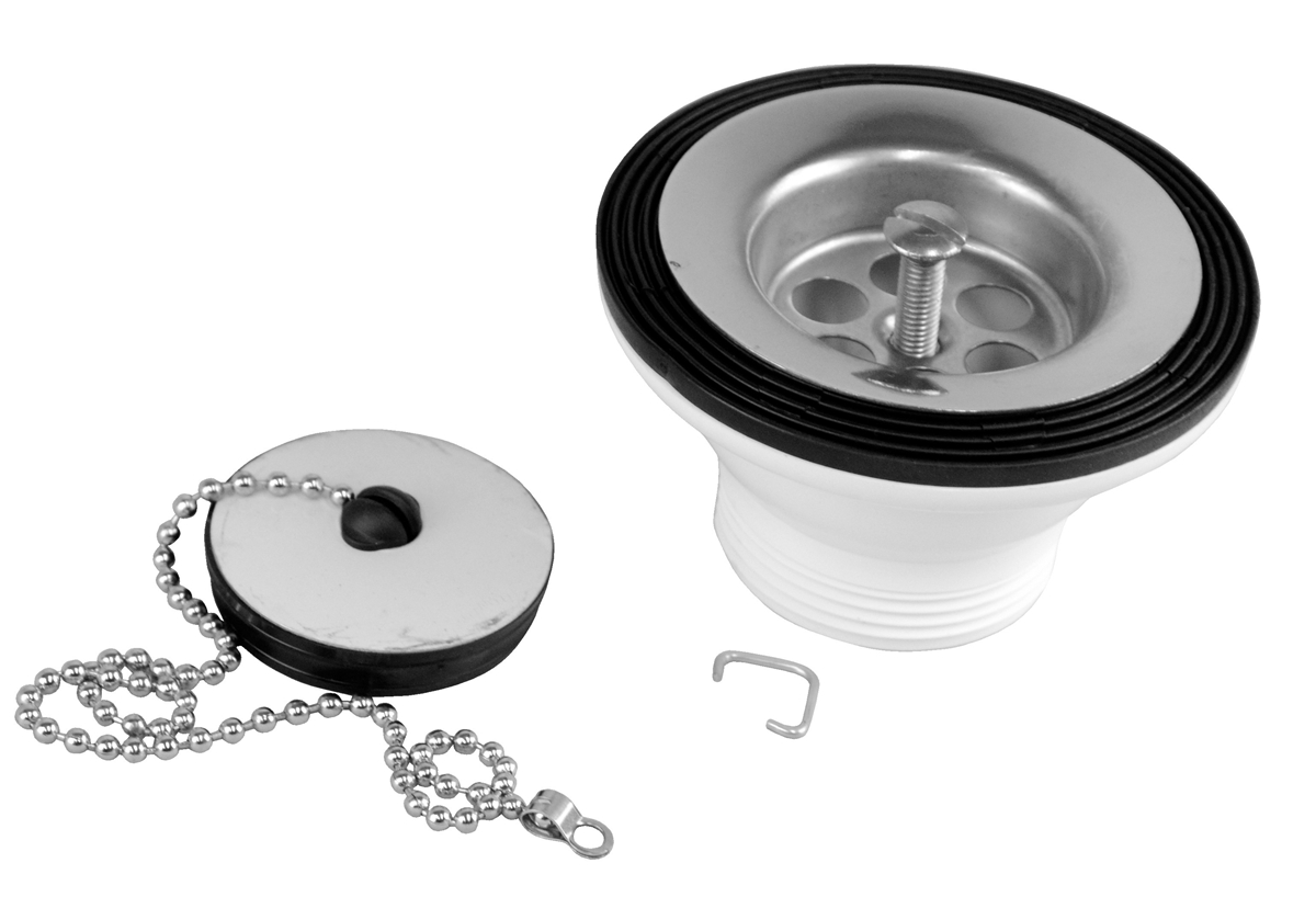 BONDE EVIER PVC Ø 84MM SANS TROP PLEIN / EVIER GRES