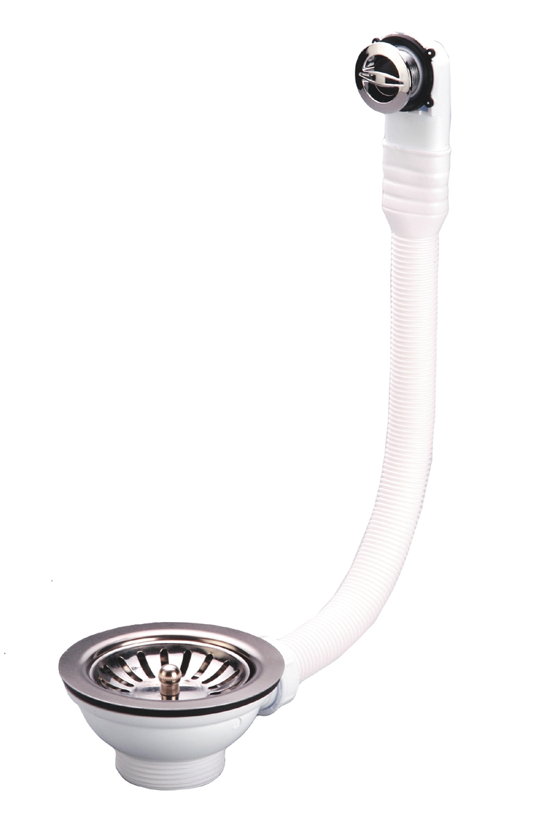 BONDE EVIER PVC Ø 114MM A PANIER AVEC TROP PLEIN A COMMANDE M