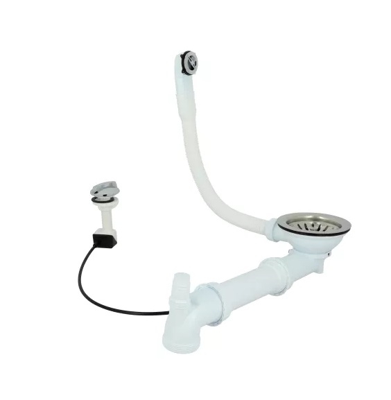 BONDE EVIER PVC D.114MM A PANIER AVEC TROP PLEIN