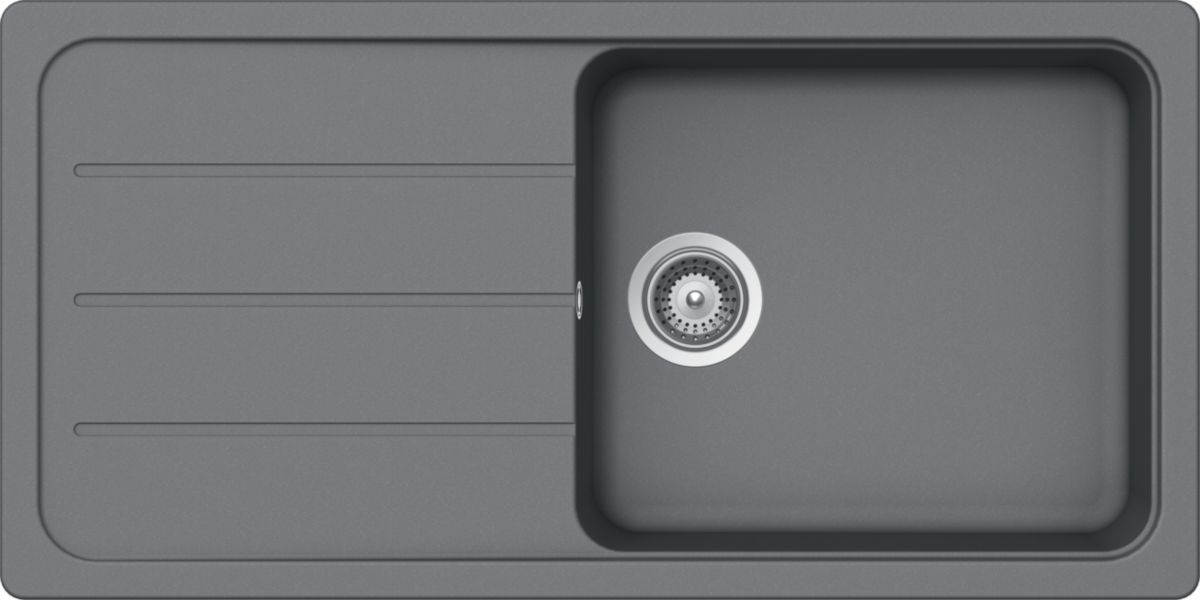 EVIER BERLIN CROMA 1 GRAND BAC 1 EGOUTOIR 1000X500MM