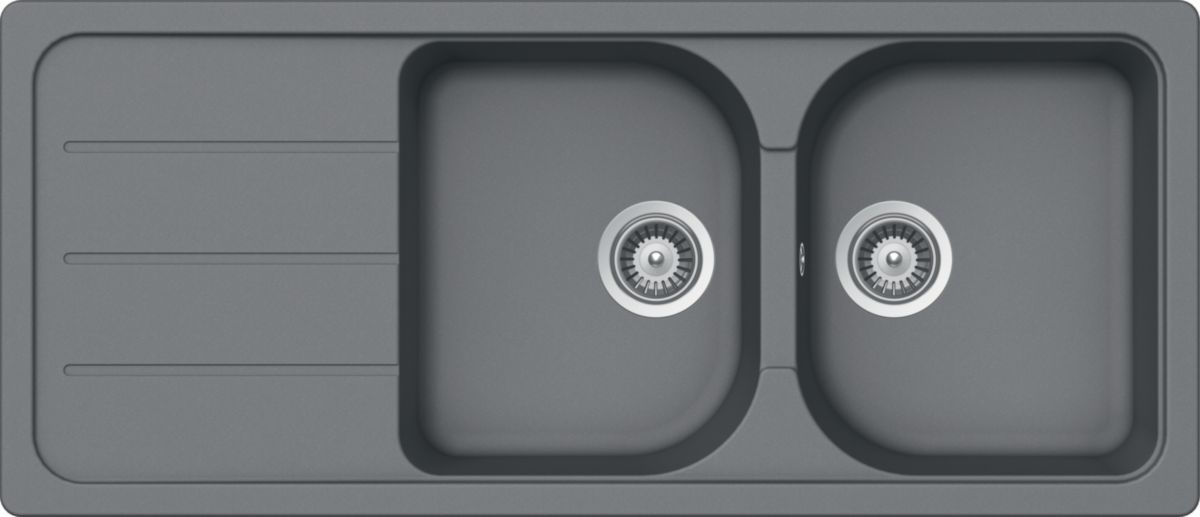 EVIER BERLIN CROMA 2 BACS 1 EGOUTTOIR 1160X500MM