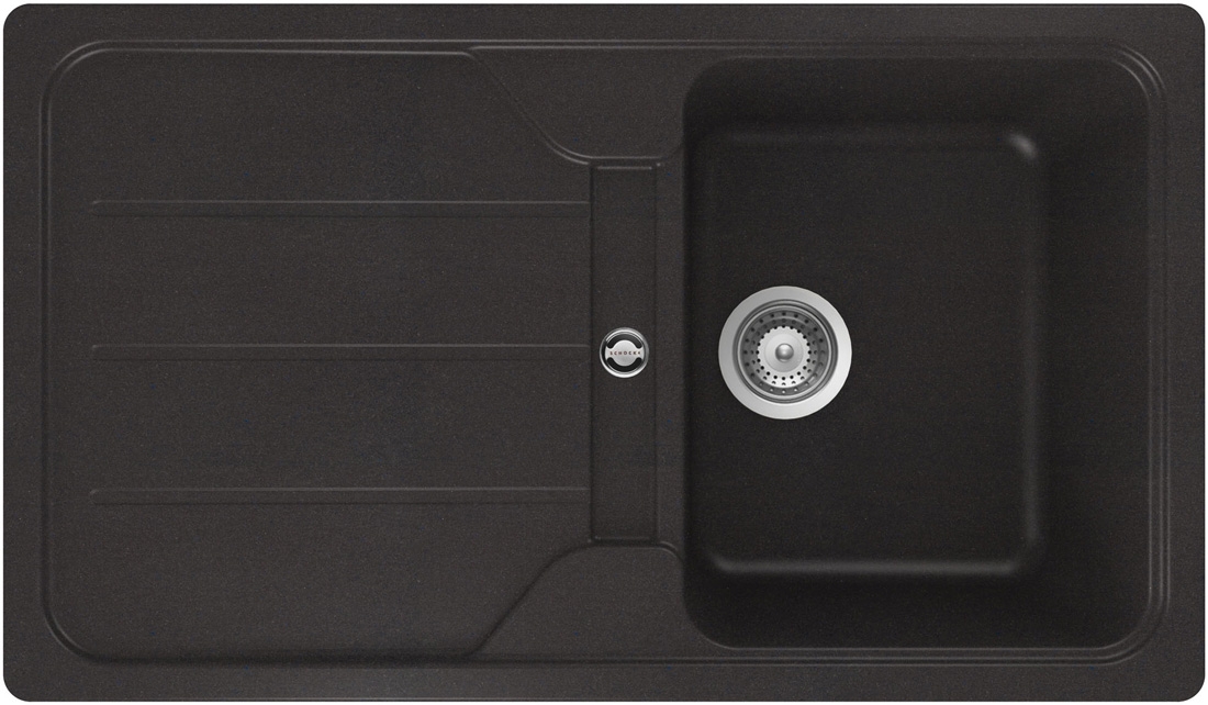 EVIER BERLIN NERA 1 BAC 1 EGOUTTOIR 860X500MM