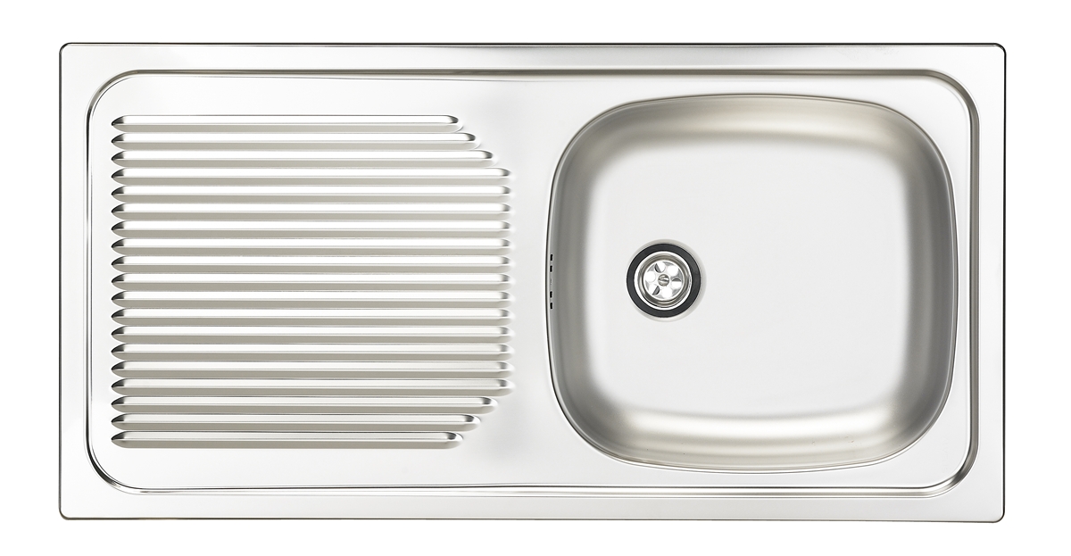 ÉVIER INOX 18/10 À ENCASTRER 86X44CM