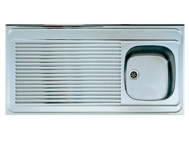 EVIER A POSER LAVELLI INOX 18/10 TOILE, 1 CUVE, 1 EGOUTTOIR,