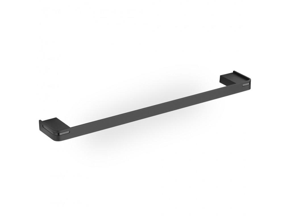 PORTE-SERVIETTE 1 BARRE FIXE 55CM ALUR ALU THERMOLAQUE NOIR MAT