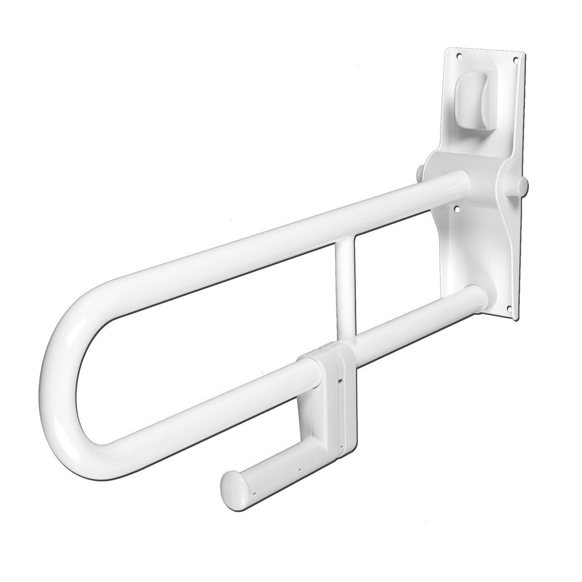 BARRE D'APPUI RABATTABLE DOUBLE - BLANC