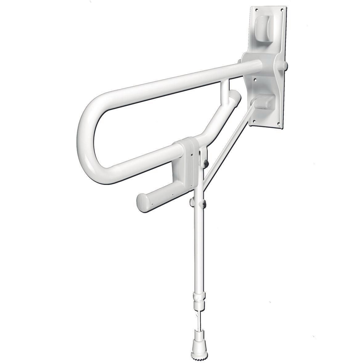 BARRE RABATTABLE AKW BLANC Ø32 LG 766MM REPLIEE 240MM