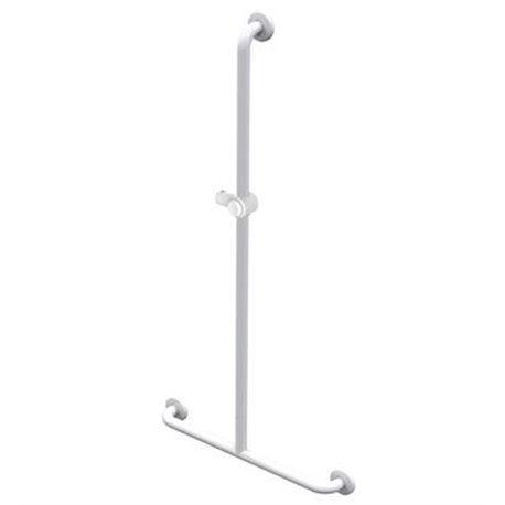 MAIN COURANTE EN T 60X120CM ACIER EPOXY BLANC