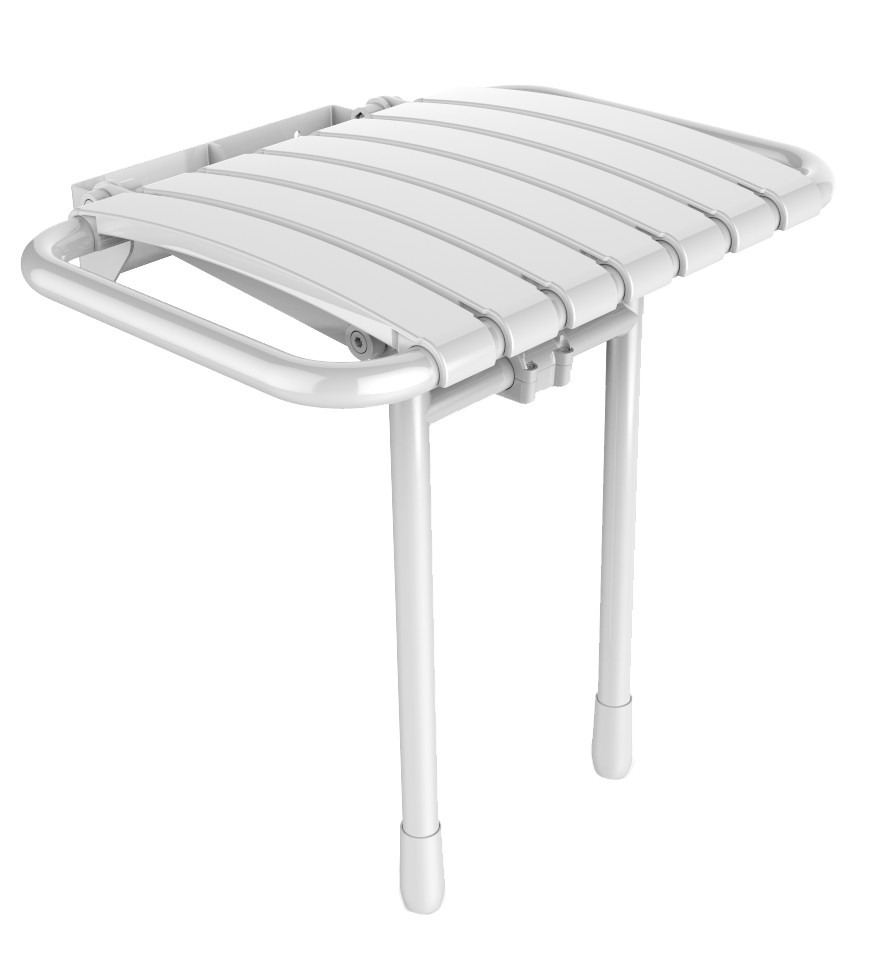 SIÈGE DE DOUCHE BLANC RABATTABLE LARGEUR 485MM