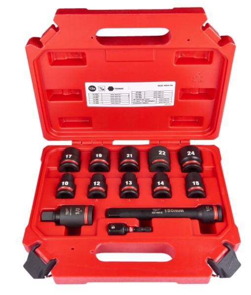 COFFRET DE DOUILLES  A CHOC   1/2 LONGUE-SET 10 PCS