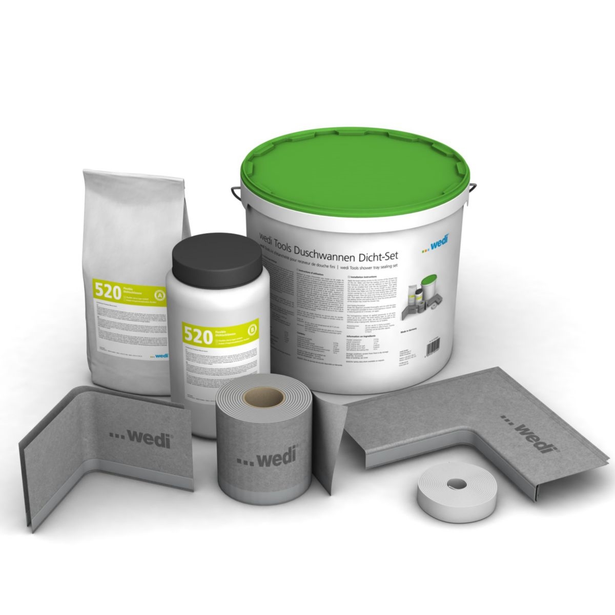 KIT D'ETANCHEITE POUR RECEVEURS RESINE, ACRYLIQUE ET CERAMIQUE