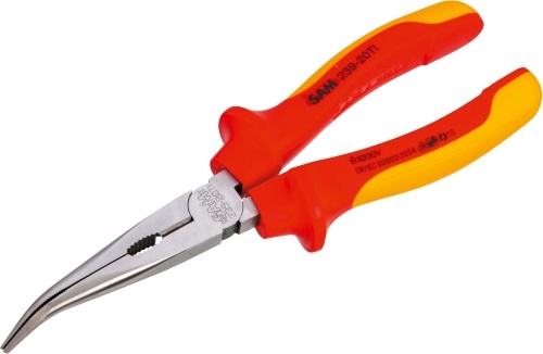 PINCE À BEC DEMI-ROND COUDÉ ISOLÉE 1000V