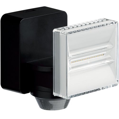 PROJECTEUR LED 12W NOIR DETECTEUR 140°