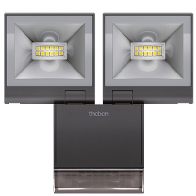 PROJECTEUR LED AVEC DETECTEUR THELEDA S 20W NOIR