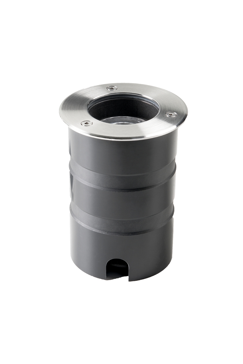 NEMO ENCASTRE DE SOL COLLERETTE ACIER 316L GRAPHITE GU10 CLASSE I IP67