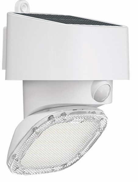 APPLIQUE SOLAIRE ORIENTABLE 180° BLANCHE, VEILLE 50LM DETECTION 2000LM